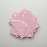 Semi Circle Envelope With Foil (line) ( Set of 5)