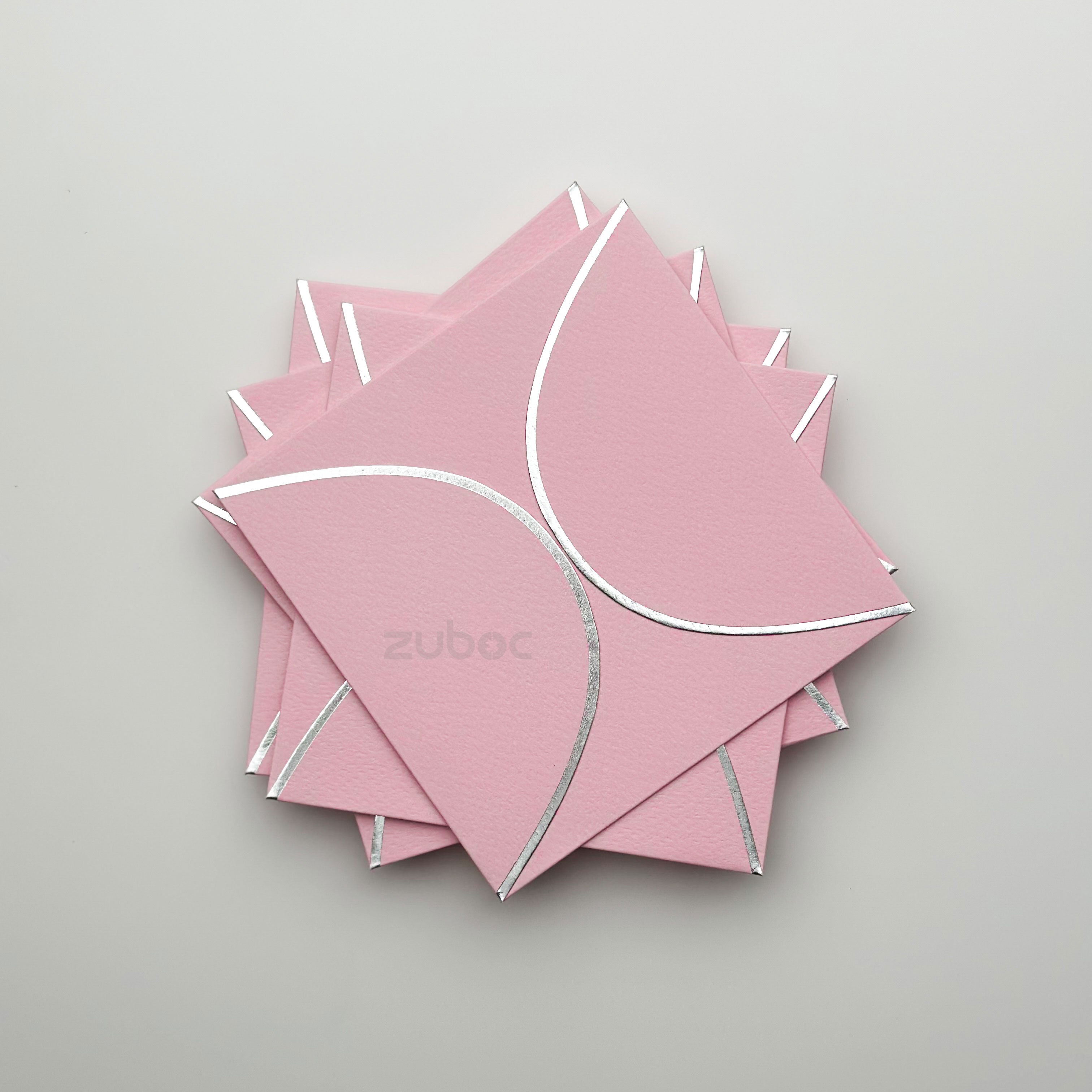 Semi Circle Envelope With Foil (line) ( Set of 5)