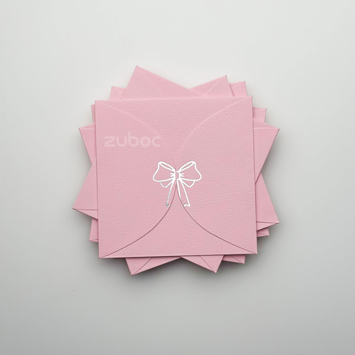Semi Circle Envelope With Foil Bow (set of 5)