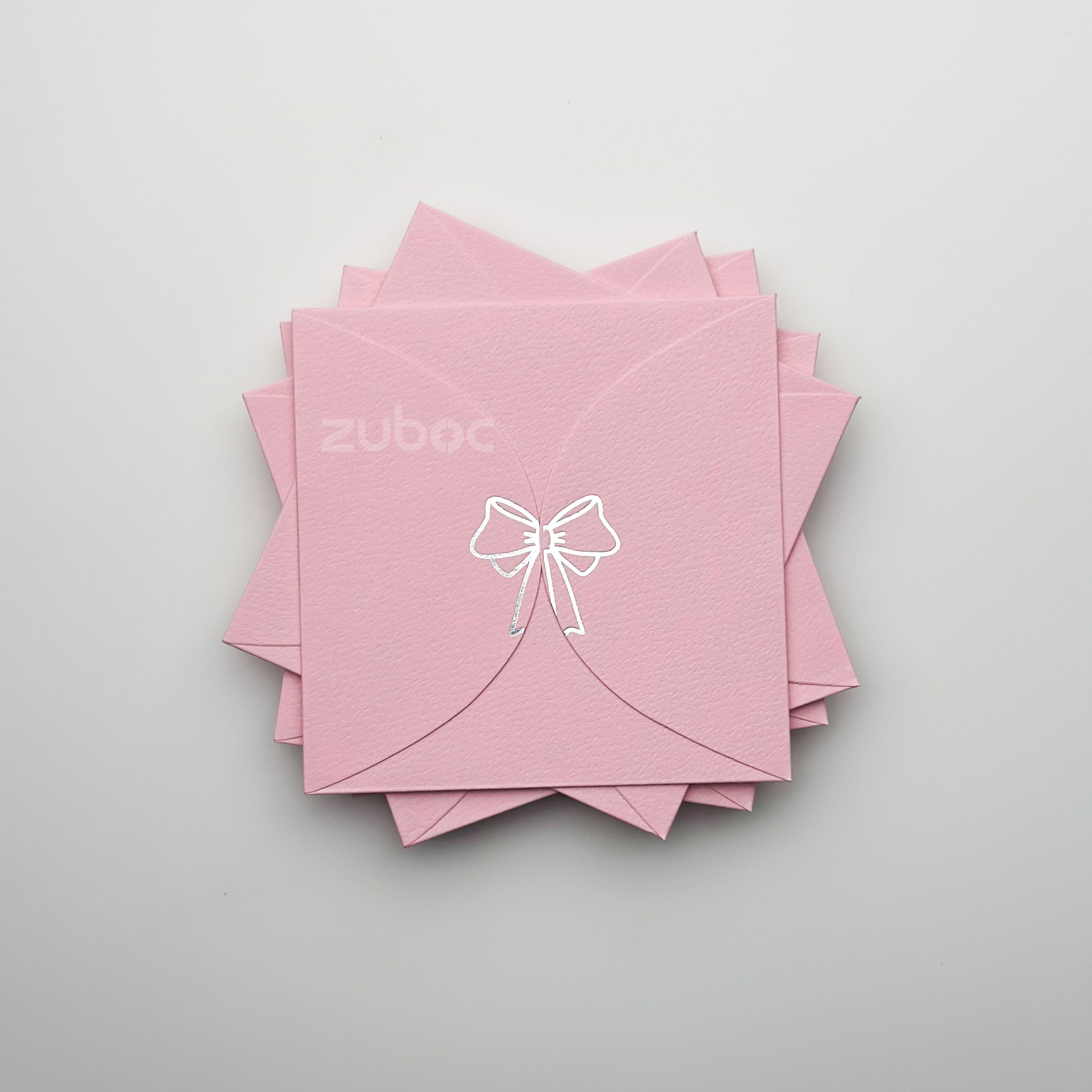Semi Circle Envelope With Foil Bow (set of 5)