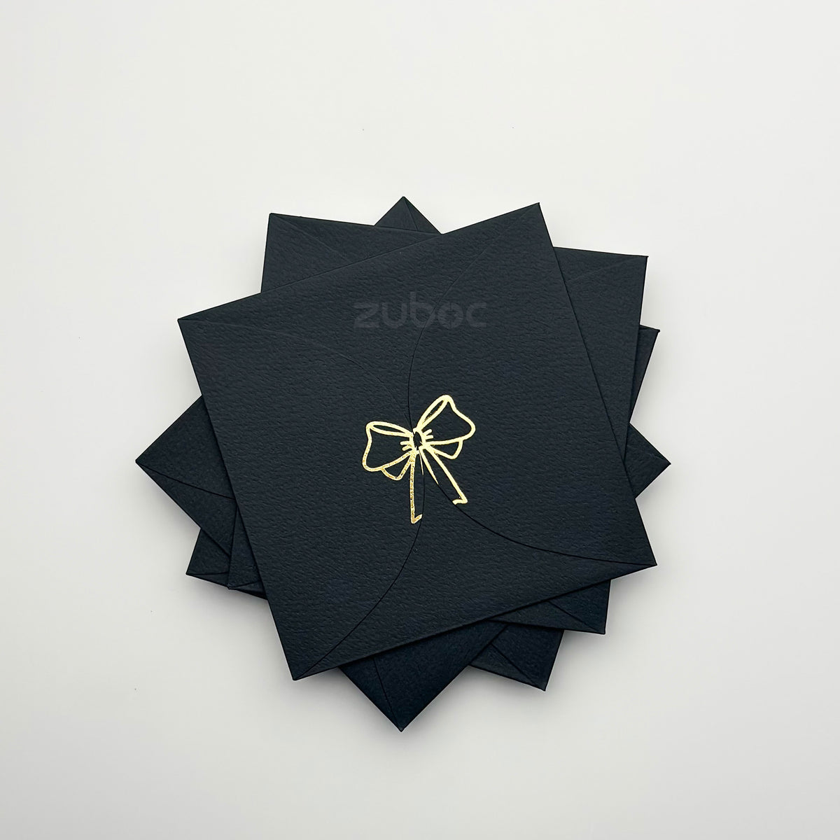 Semi Circle Envelope With Foil Bow (set of 5)