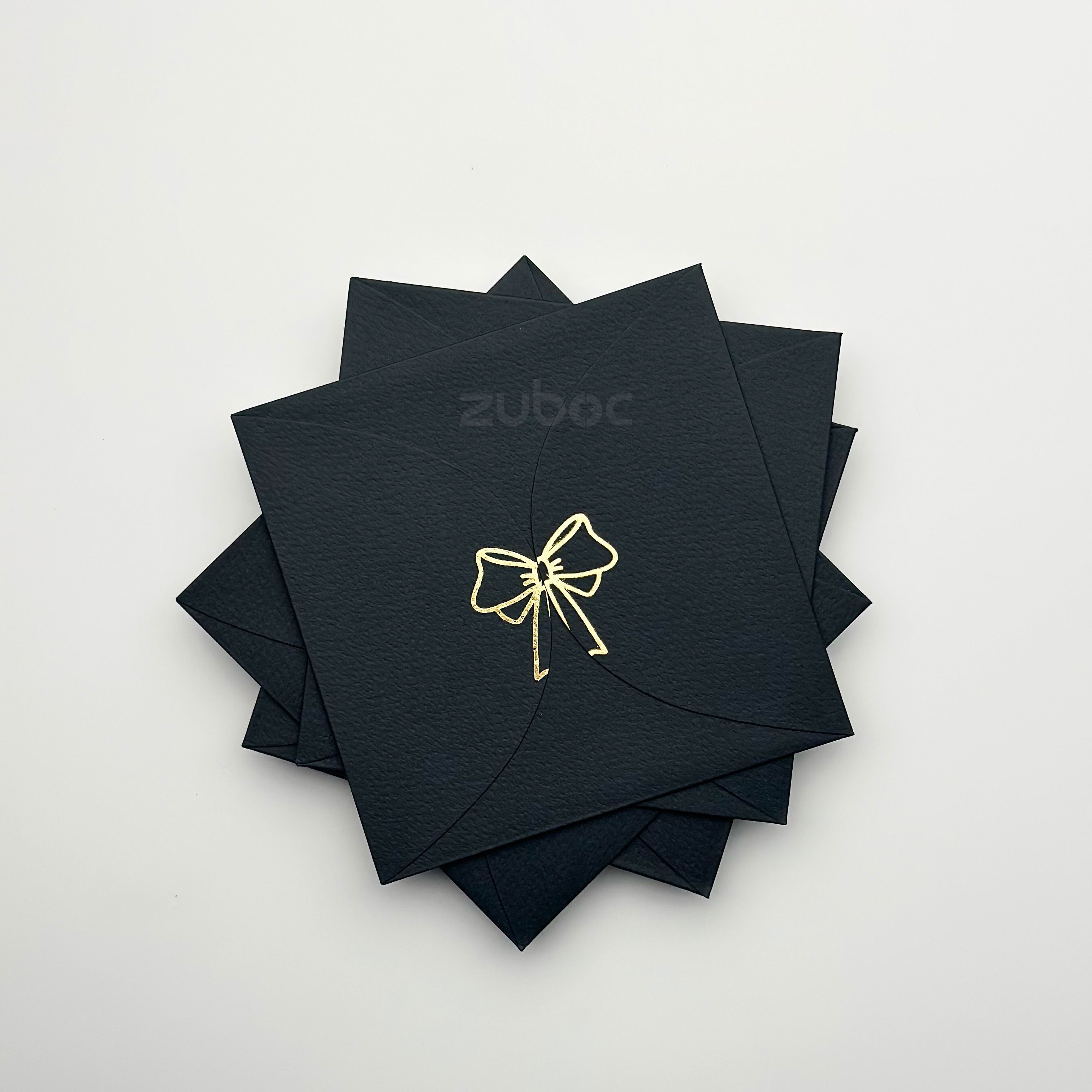 Semi Circle Envelope With Foil Bow (set of 5)