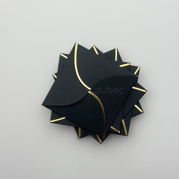 Semi Circle Envelope With Foil (line) ( Set of 5)