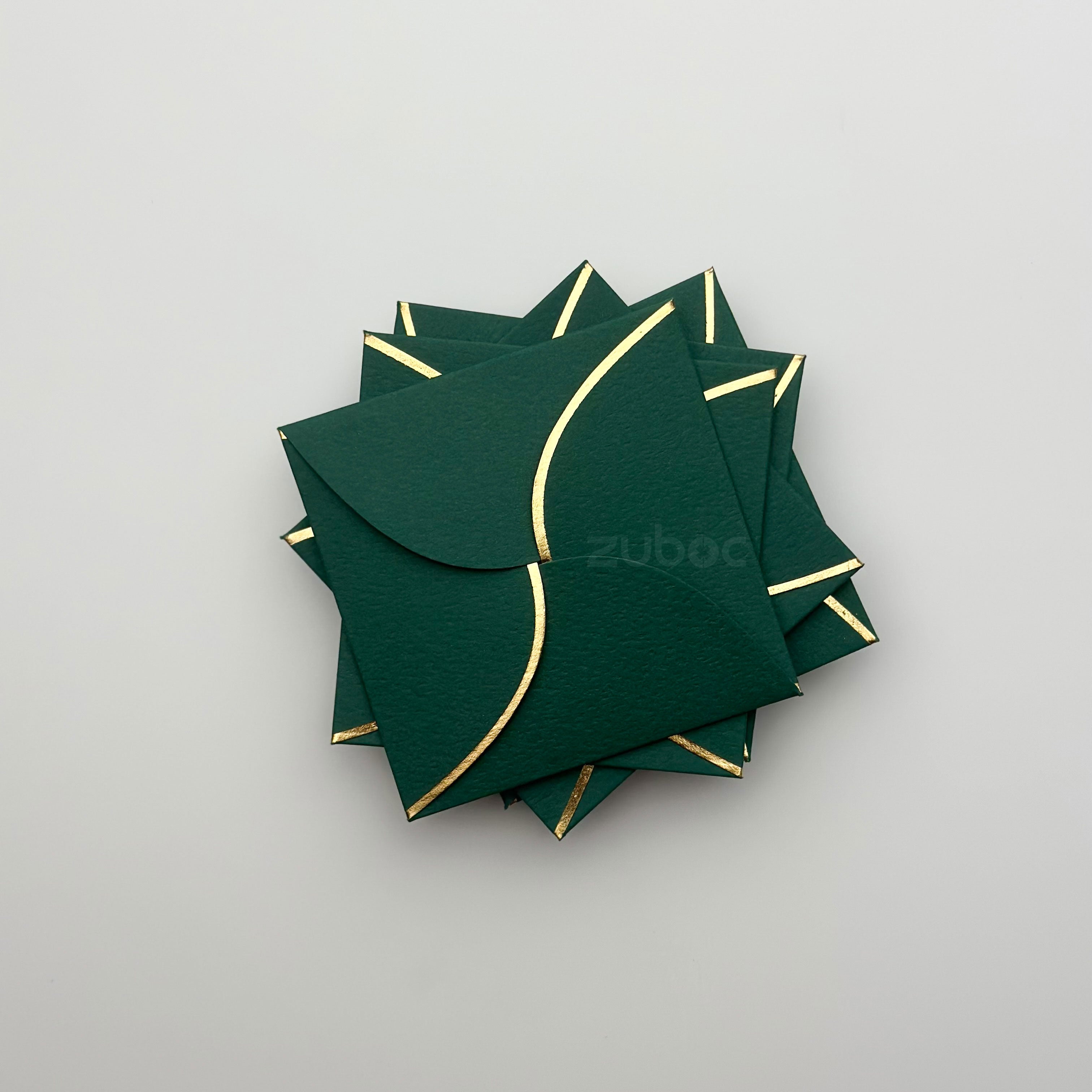 Semi Circle Envelope With Foil (line) ( Set of 5)