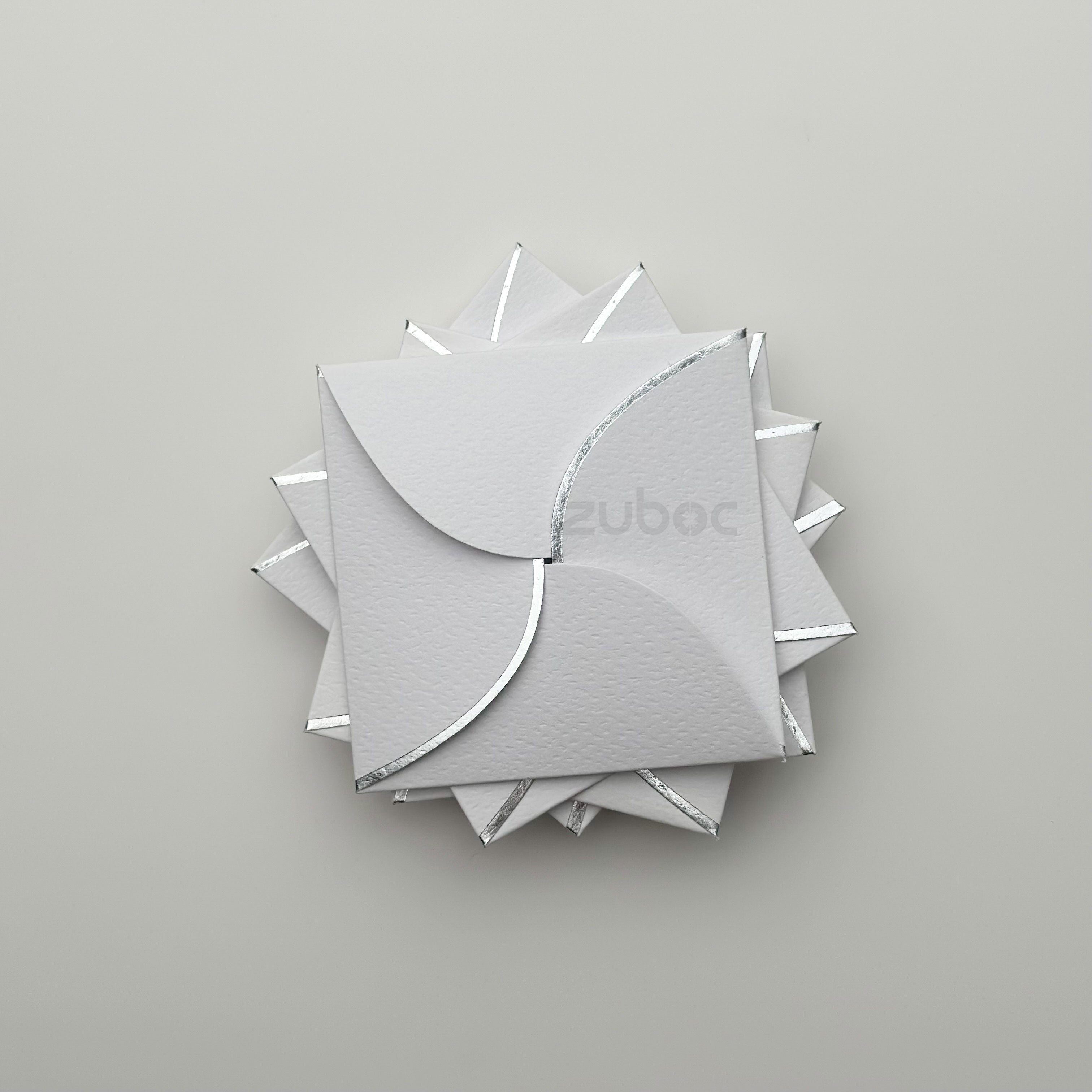 Semi Circle Envelope With Foil (line) ( Set of 5)