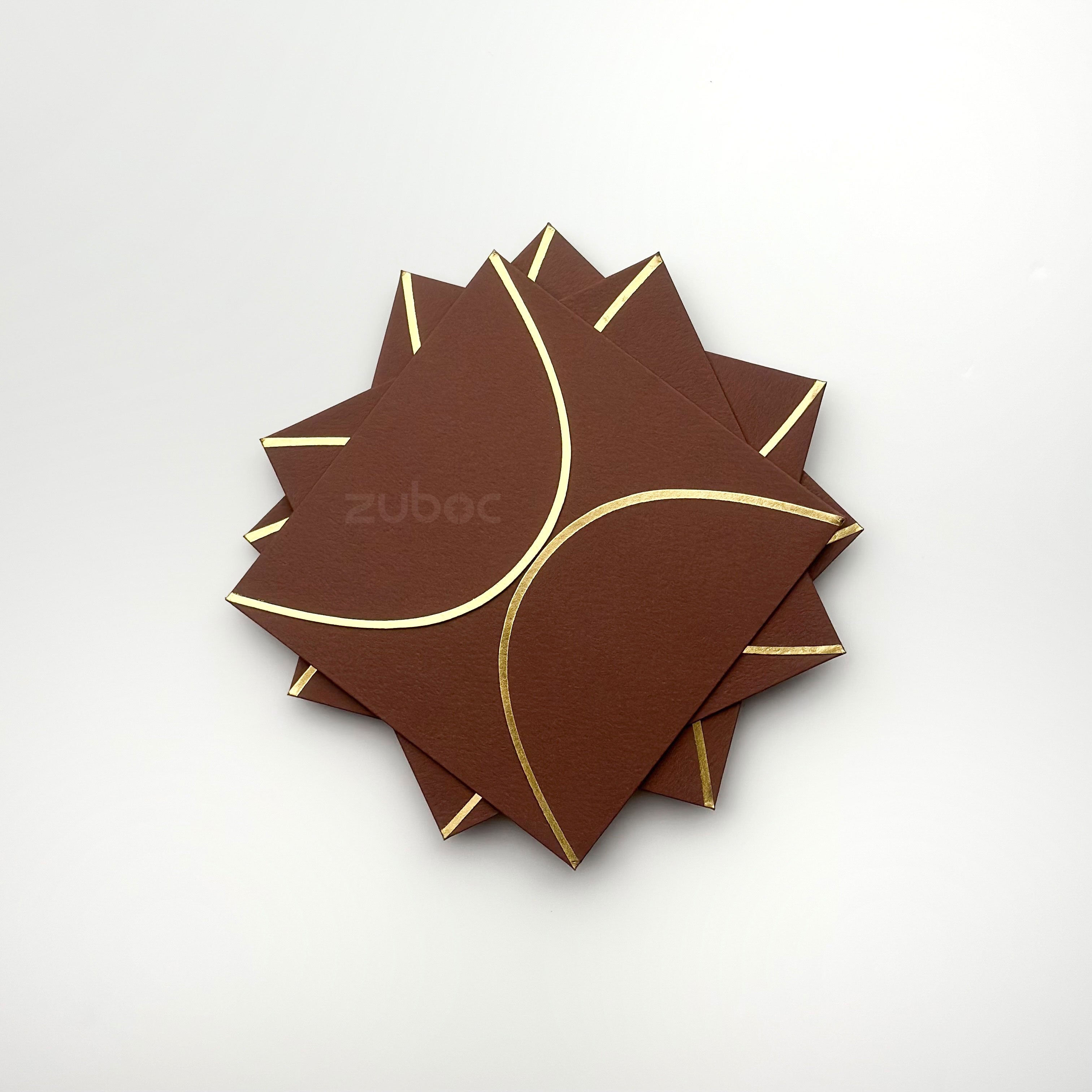 Semi Circle Envelope With Foil (line) ( Set of 5)