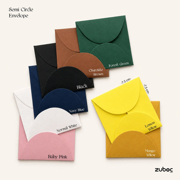 Semi Circle Envelope - 7.5*7.5 CM (Set of 5)