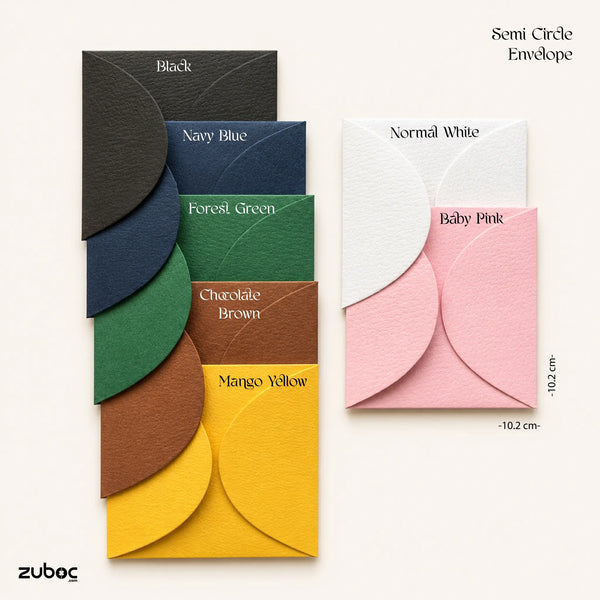 Semi circle envelope (Set of 5) 10.2*10.2 cm