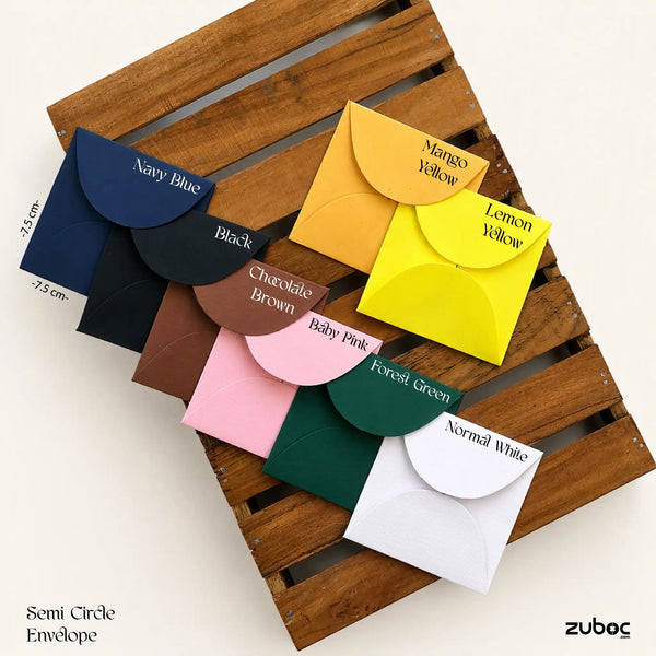 Semi Circle Envelope - 7.5*7.5 CM (Set of 5)