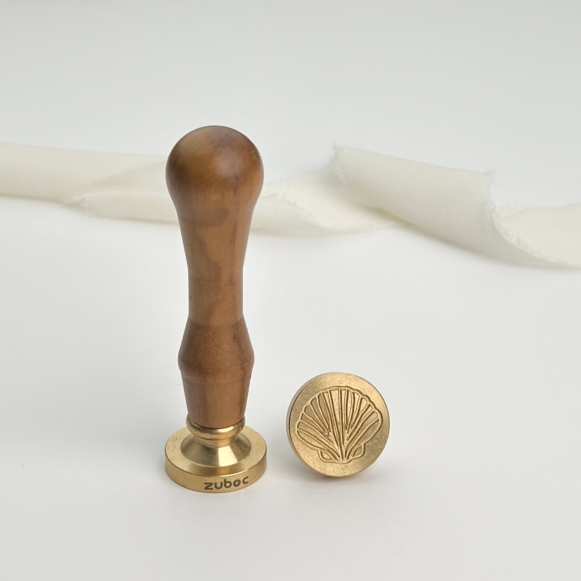 Shell Wax Stamp with Wooden Handle