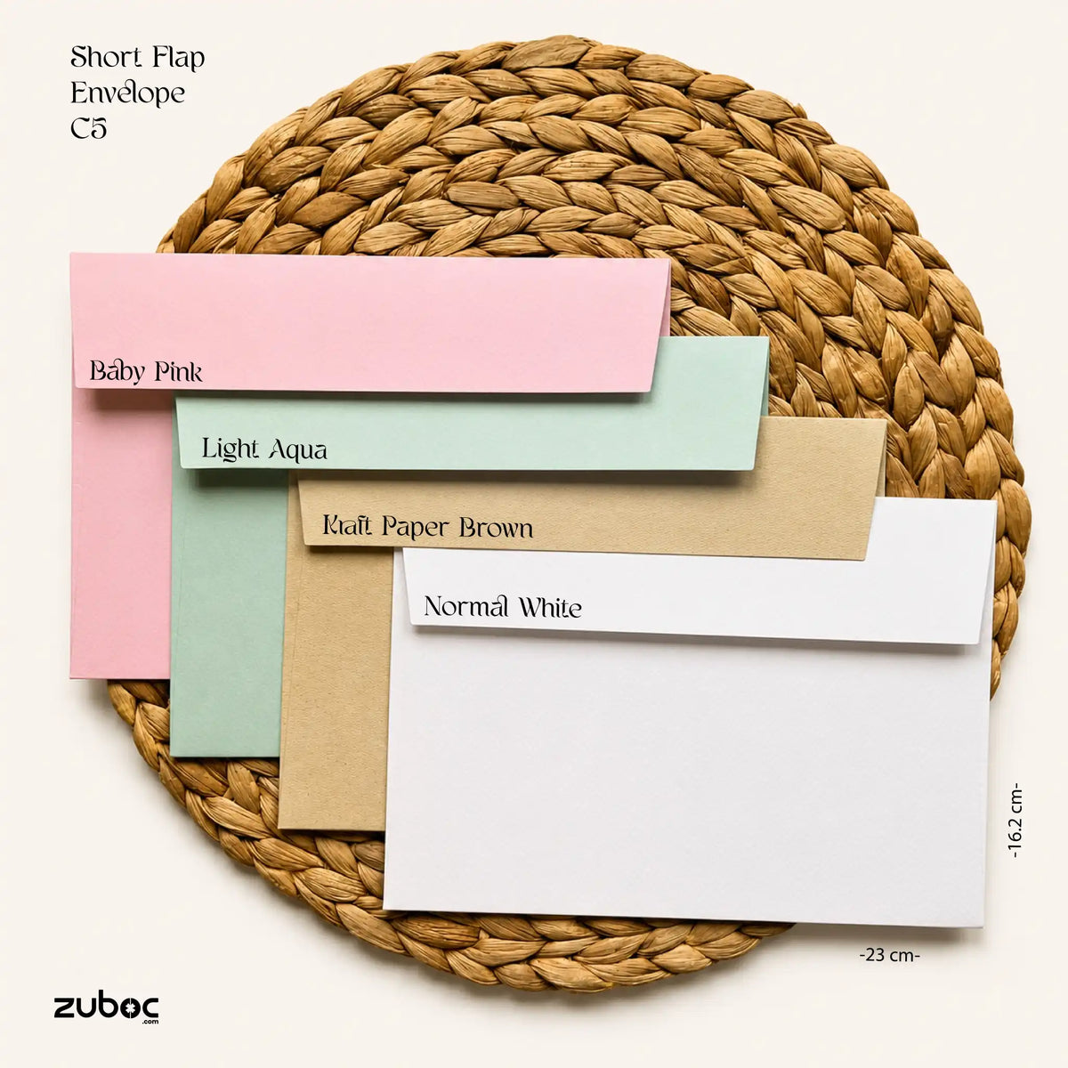 Short Flap Envelope - C5 (Set of 5)