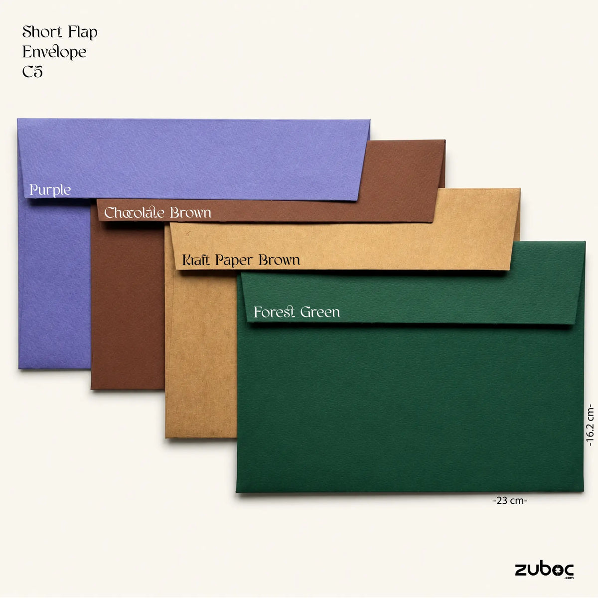 Short Flap Envelope - C5 (Set of 5)