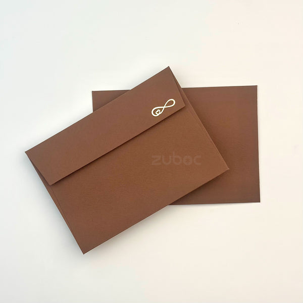 Black short flap envelope C6 for art projects