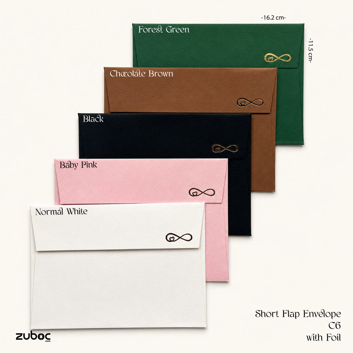 Short Flap Envelope (With Foil) C6 (Set of 5)