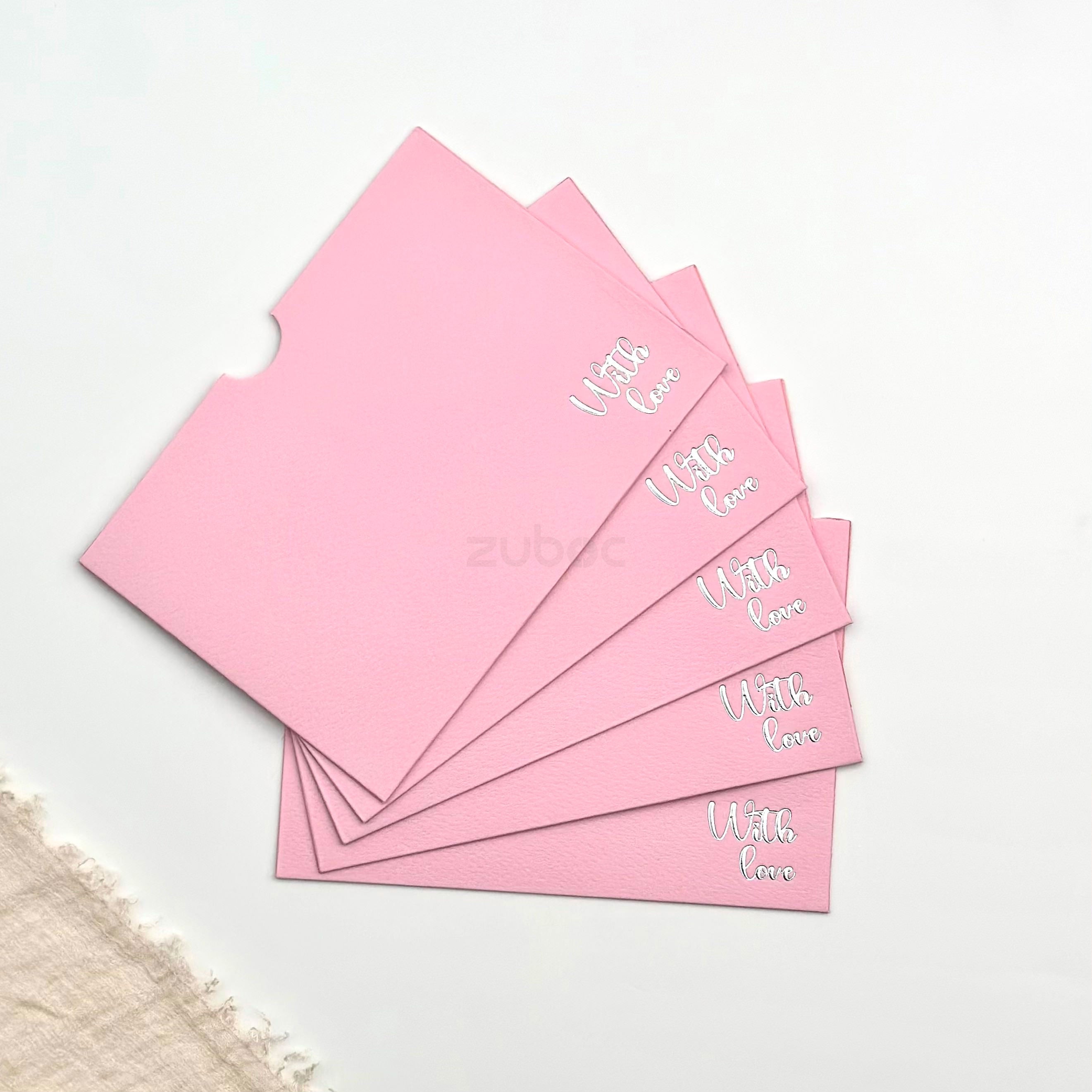 Side Tag Envelope with Foil C6 (With Love) ( Set of 5)