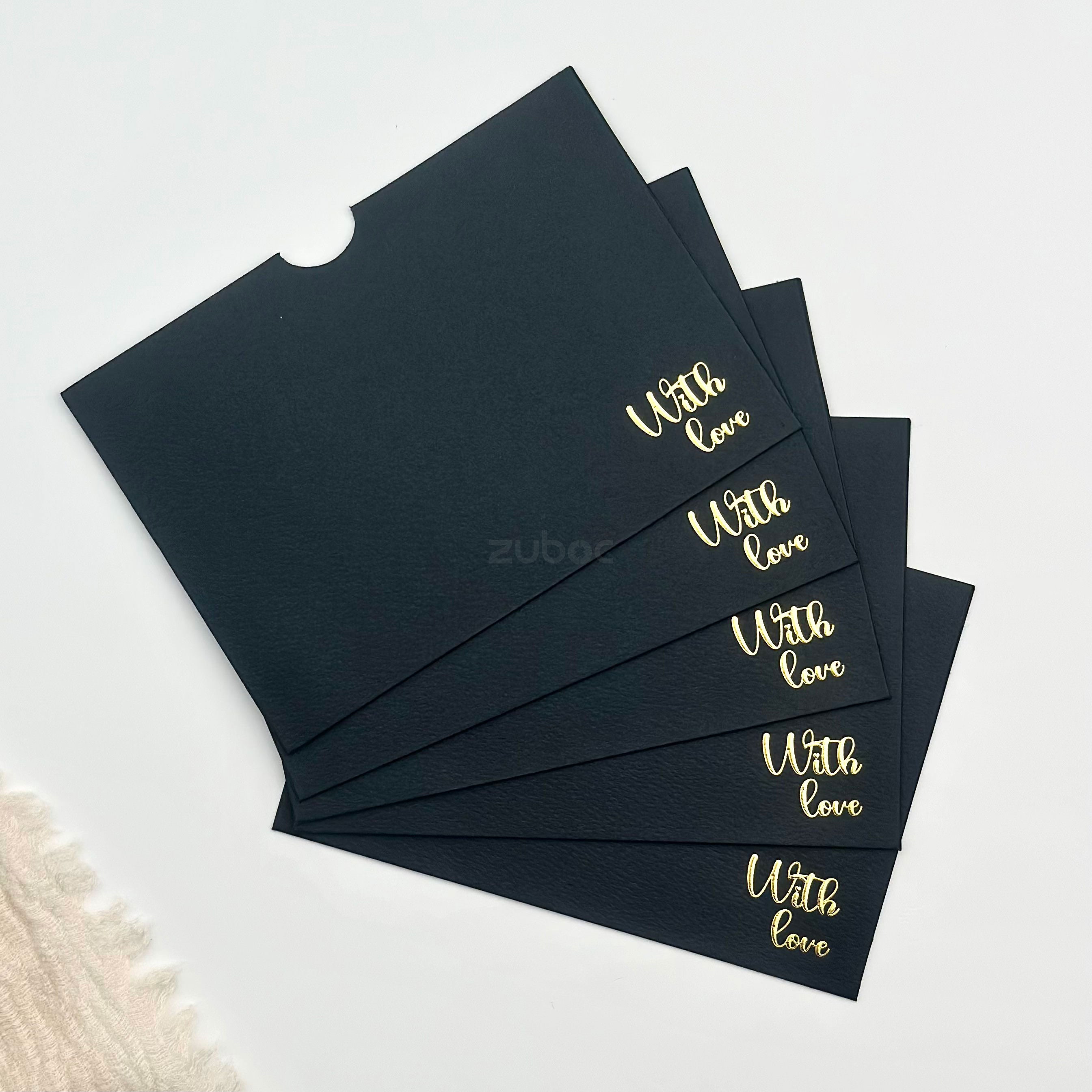 Side Tag Envelope with Foil C6 (With Love) ( Set of 5)