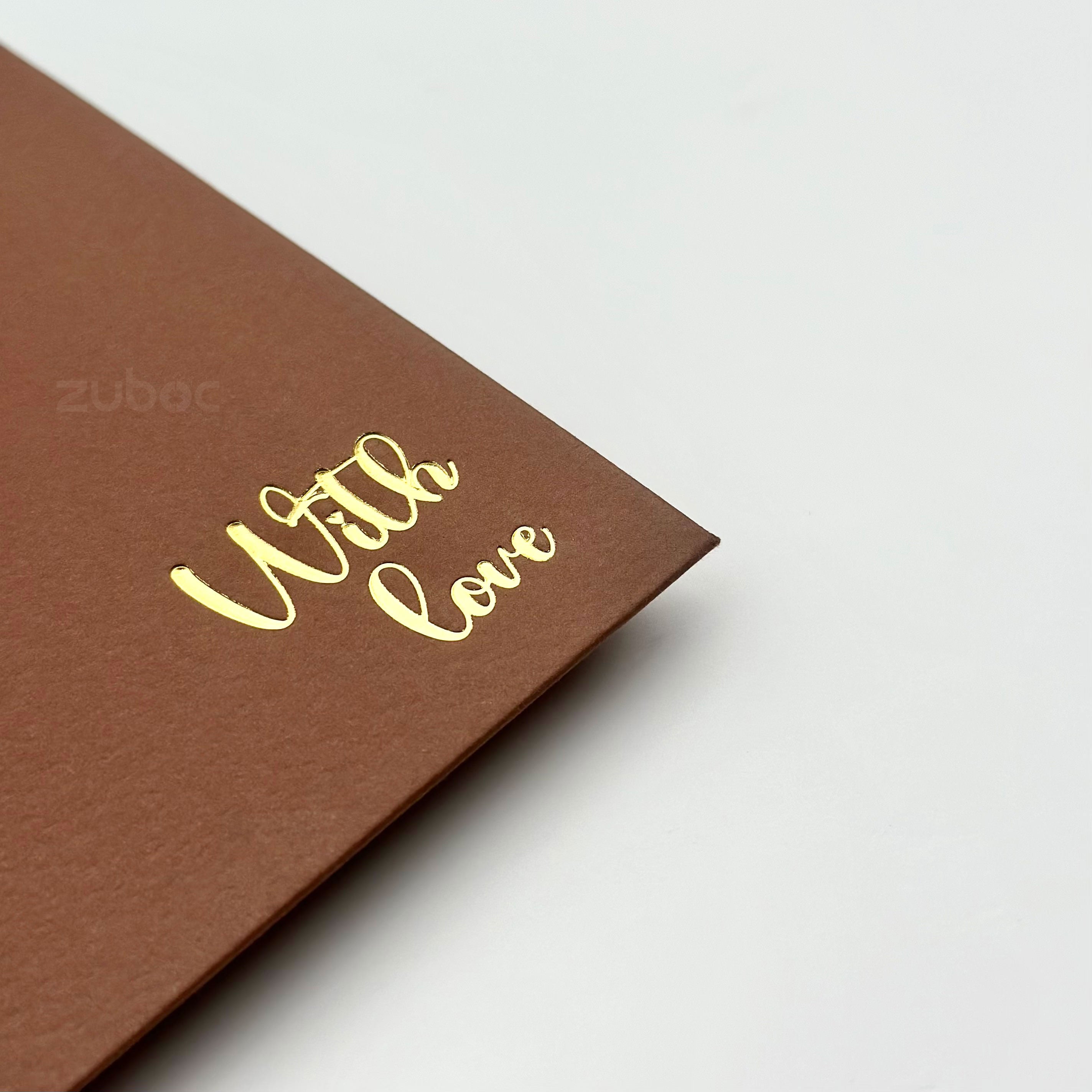Side Tag Envelope with Foil C6 (With Love) ( Set of 5)
