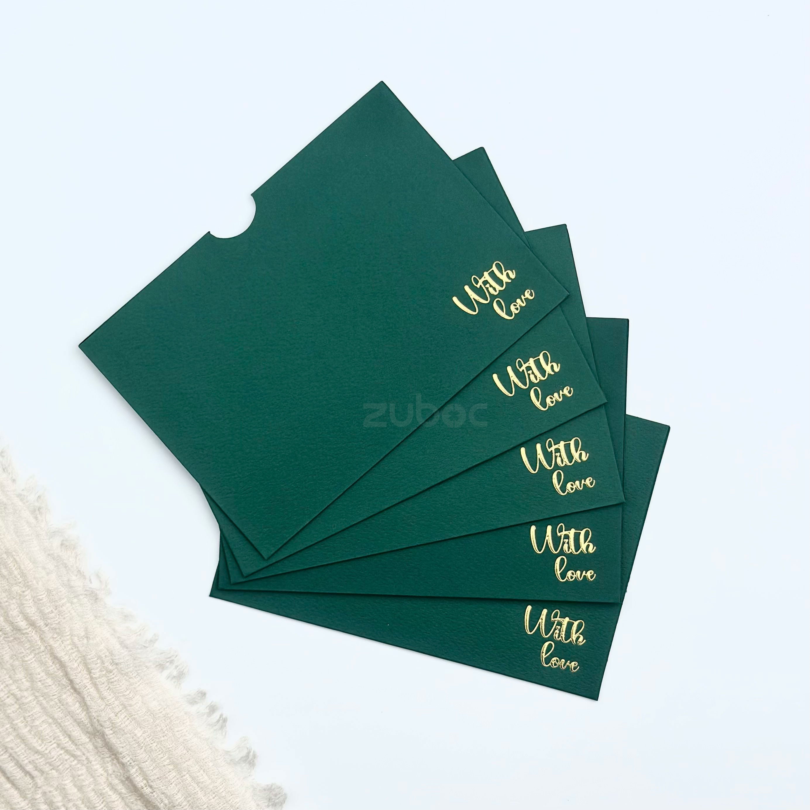 Side Tag Envelope with Foil C6 (With Love) ( Set of 5)