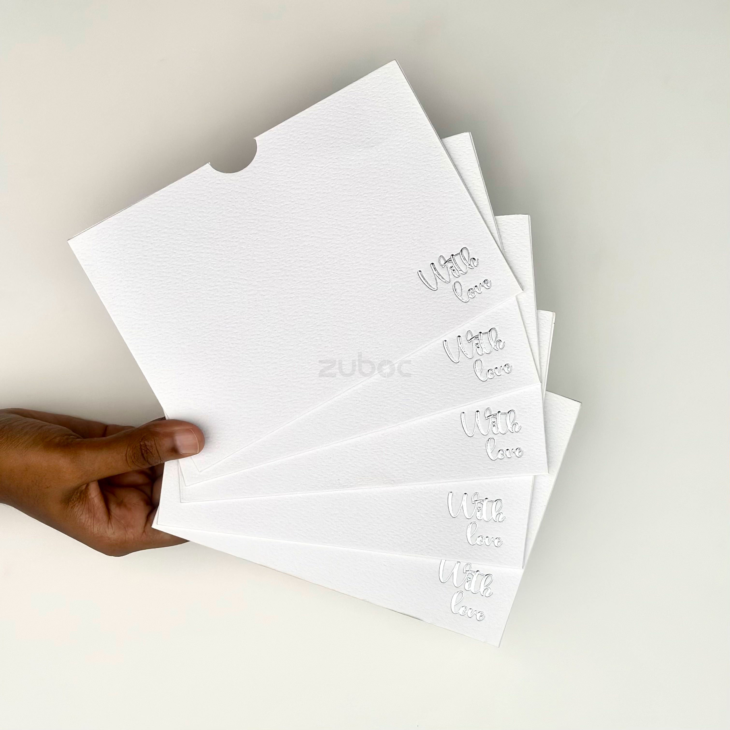 Side Tag Envelope with Foil C6 (With Love) ( Set of 5)
