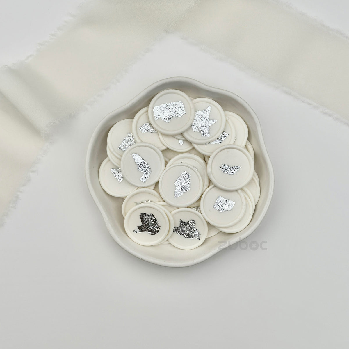 Silver Foil Wax Seal for Invitations (Set of 5)