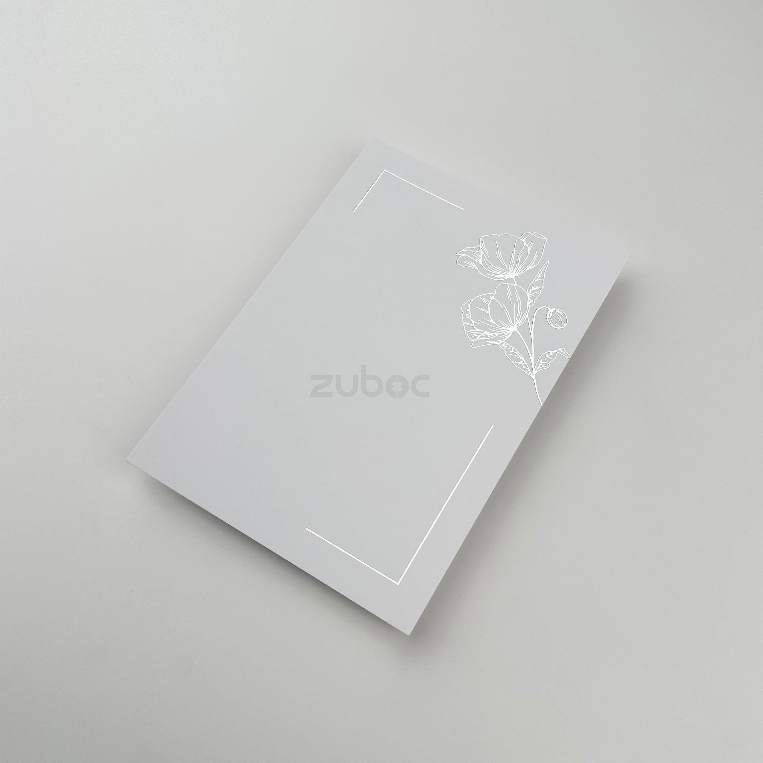 Silver Foiled Floral Insert ( set of 5)