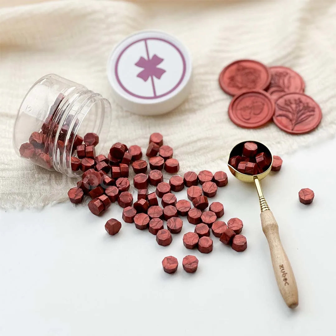 Sparking Wine Red Wax Beads - 30 Grams