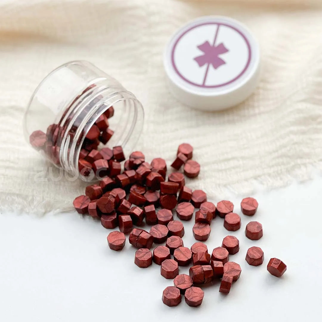 Sparking Wine Red Wax Beads - 30 Grams