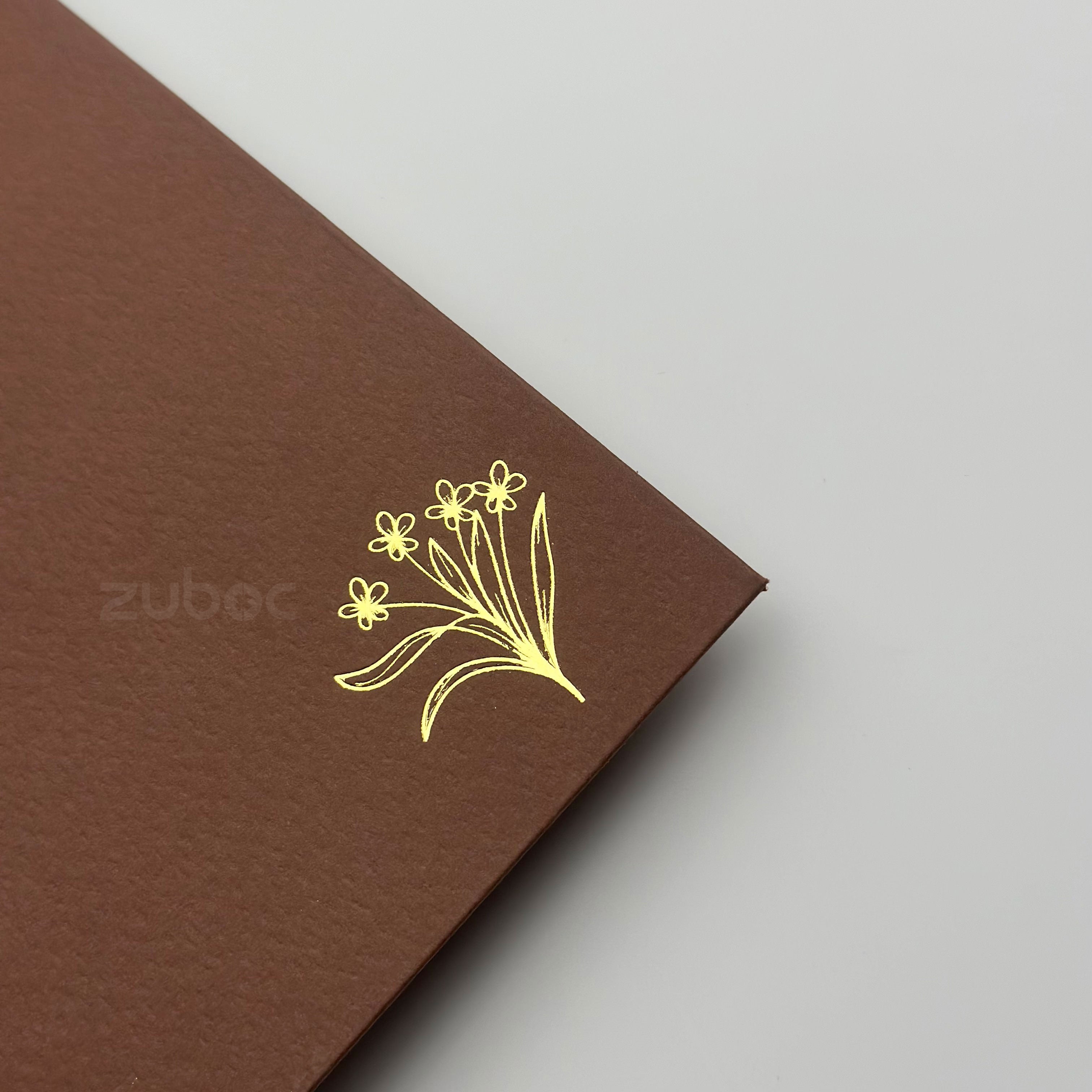 Square Envelope With Foil(Mini Flower) (Set of 5)