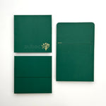 Square Envelope With Foil(Mini Flower) (Set of 5)