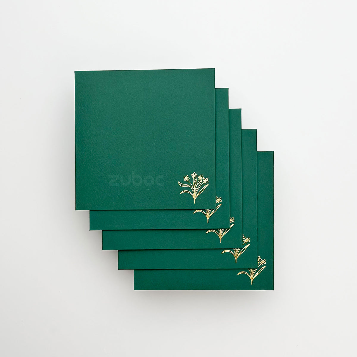 Square Envelope With Foil(Mini Flower) (Set of 5)