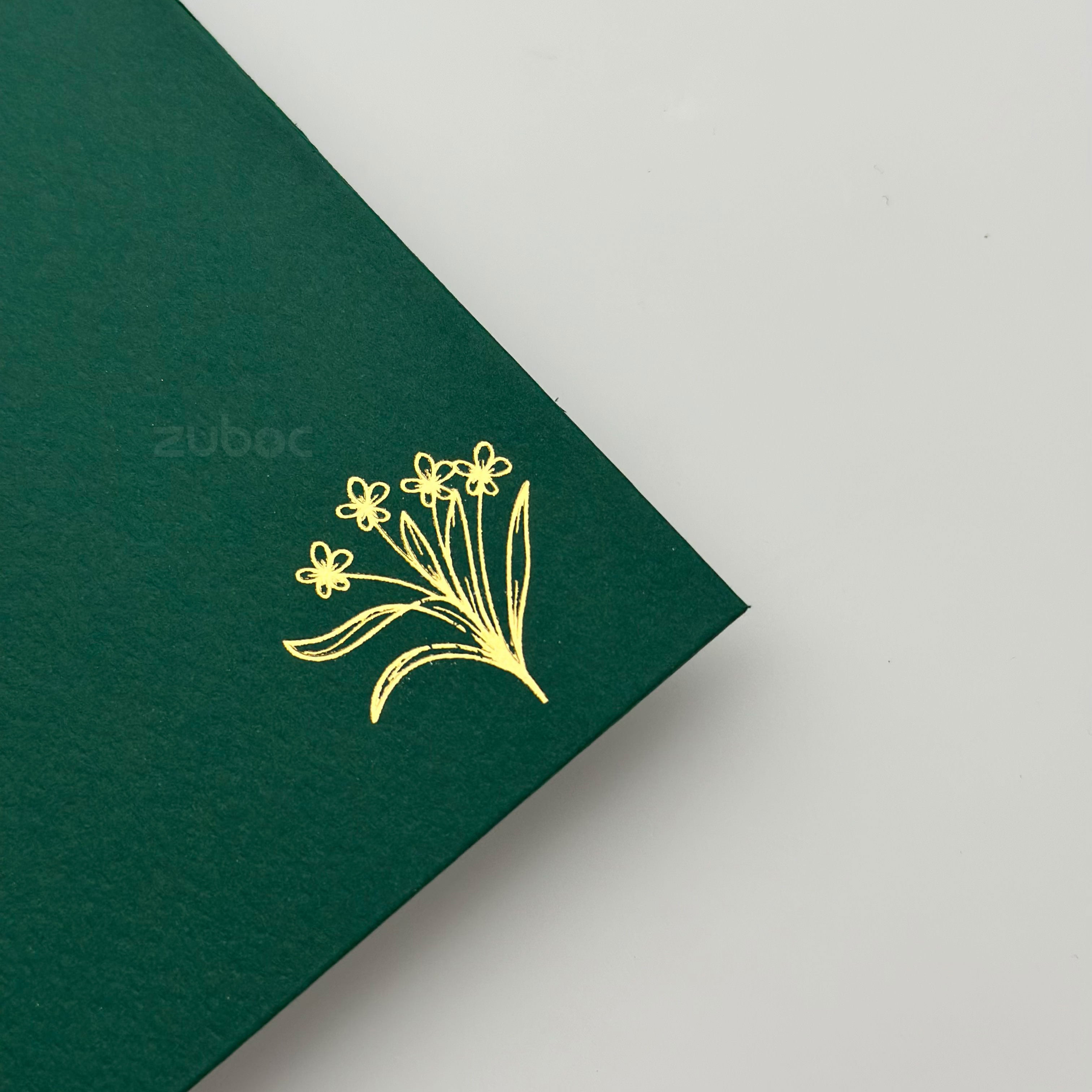 Square Envelope With Foil(Mini Flower) (Set of 5)