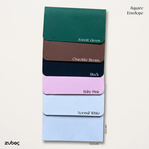 Square envelope with foil (Set of 5) 12.5*12.5 cm