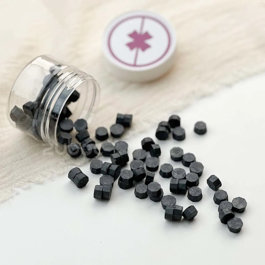 Starry Black Wax Beads - 30 Grams