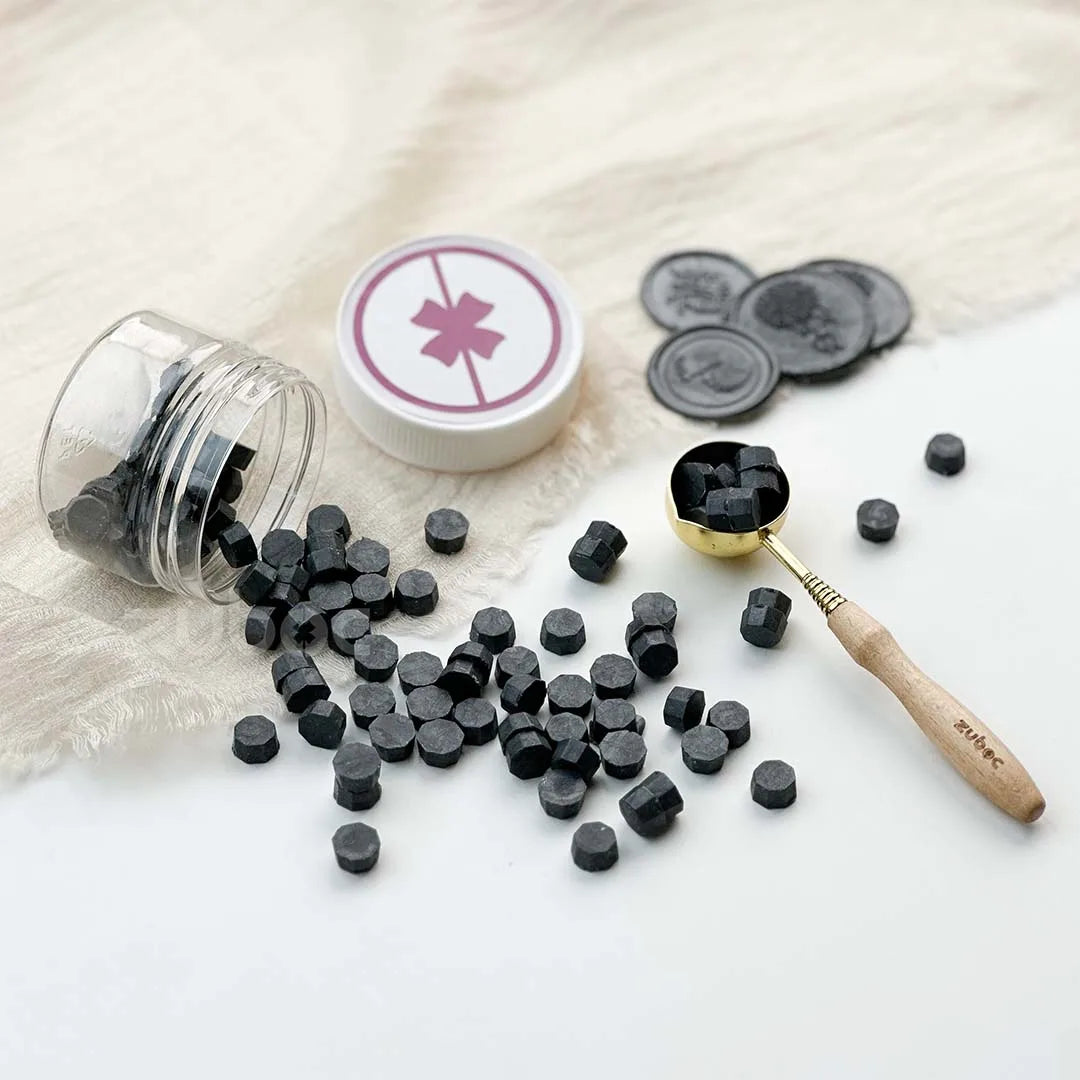 Starry Black Wax Beads - 30 Grams