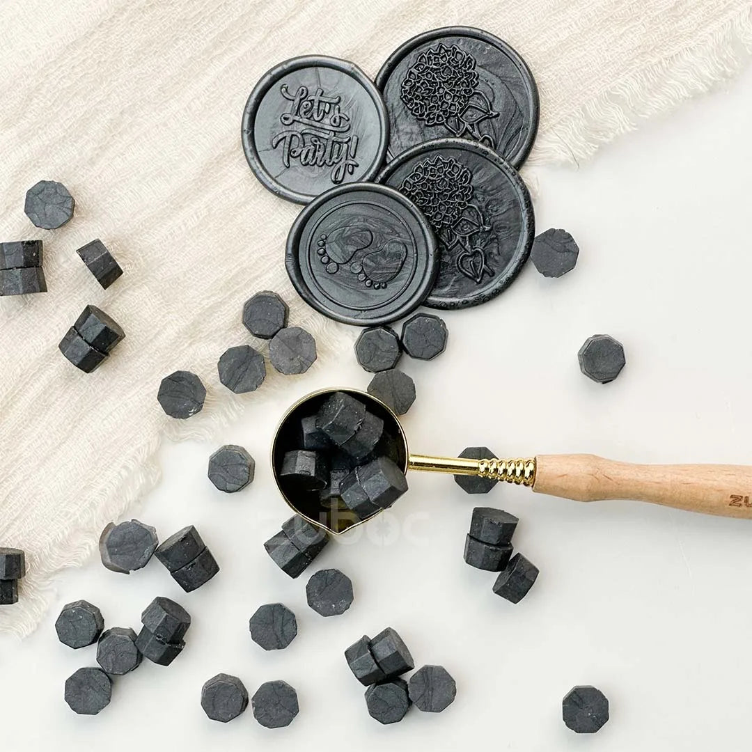 Starry Black Wax Beads - 30 Grams