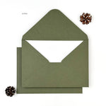 Olive Green Invitation Envelope 320gsm (Set of 5)