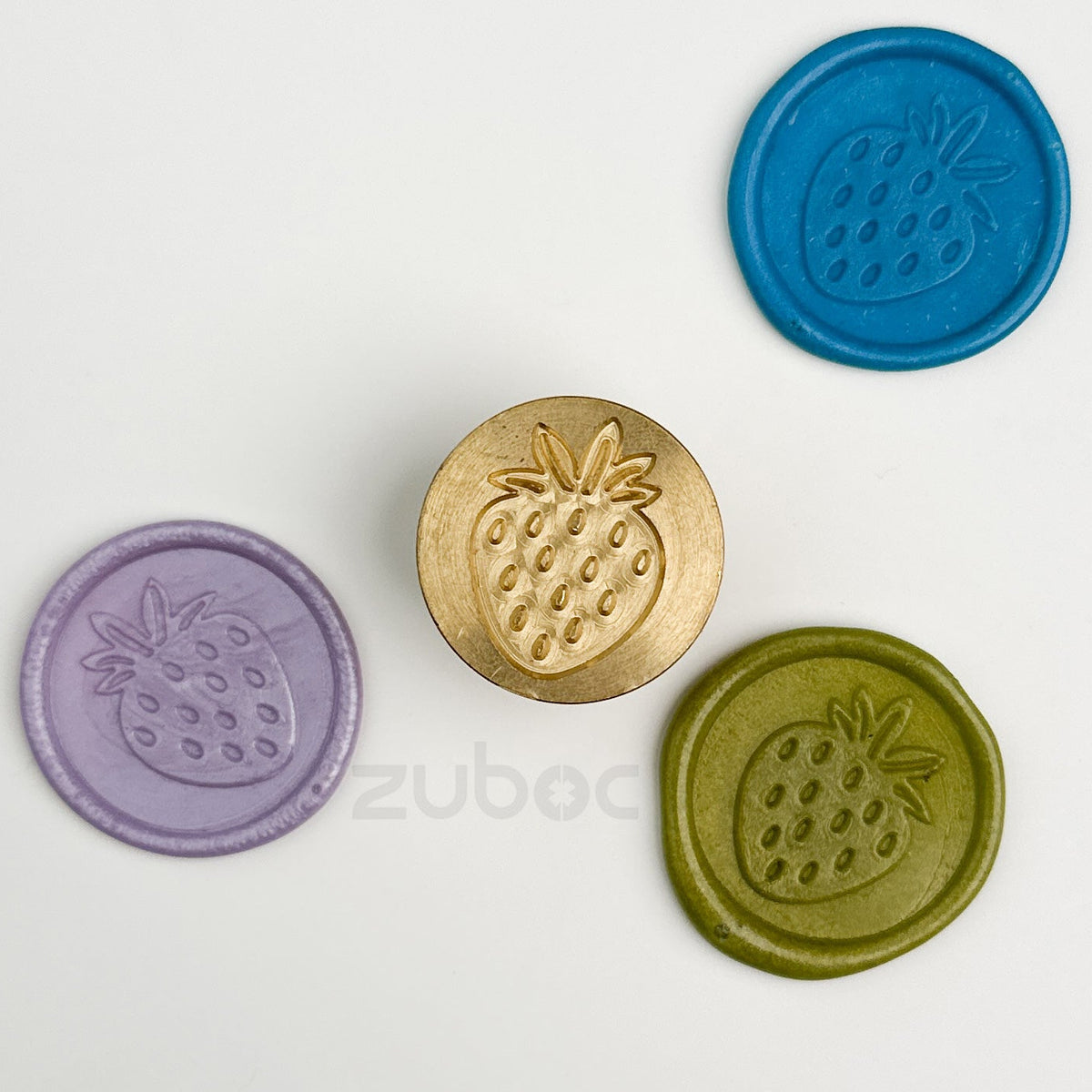 Strawberry Wax Stamp with Wooden Handle