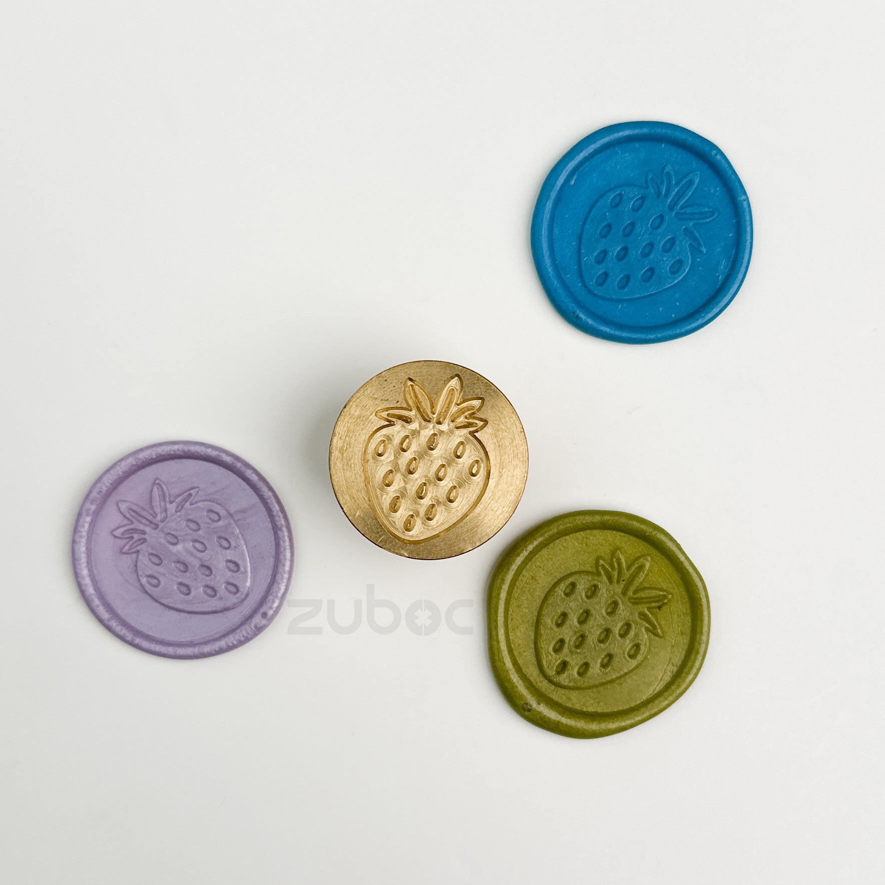 Strawberry Wax Stamp with Wooden Handle