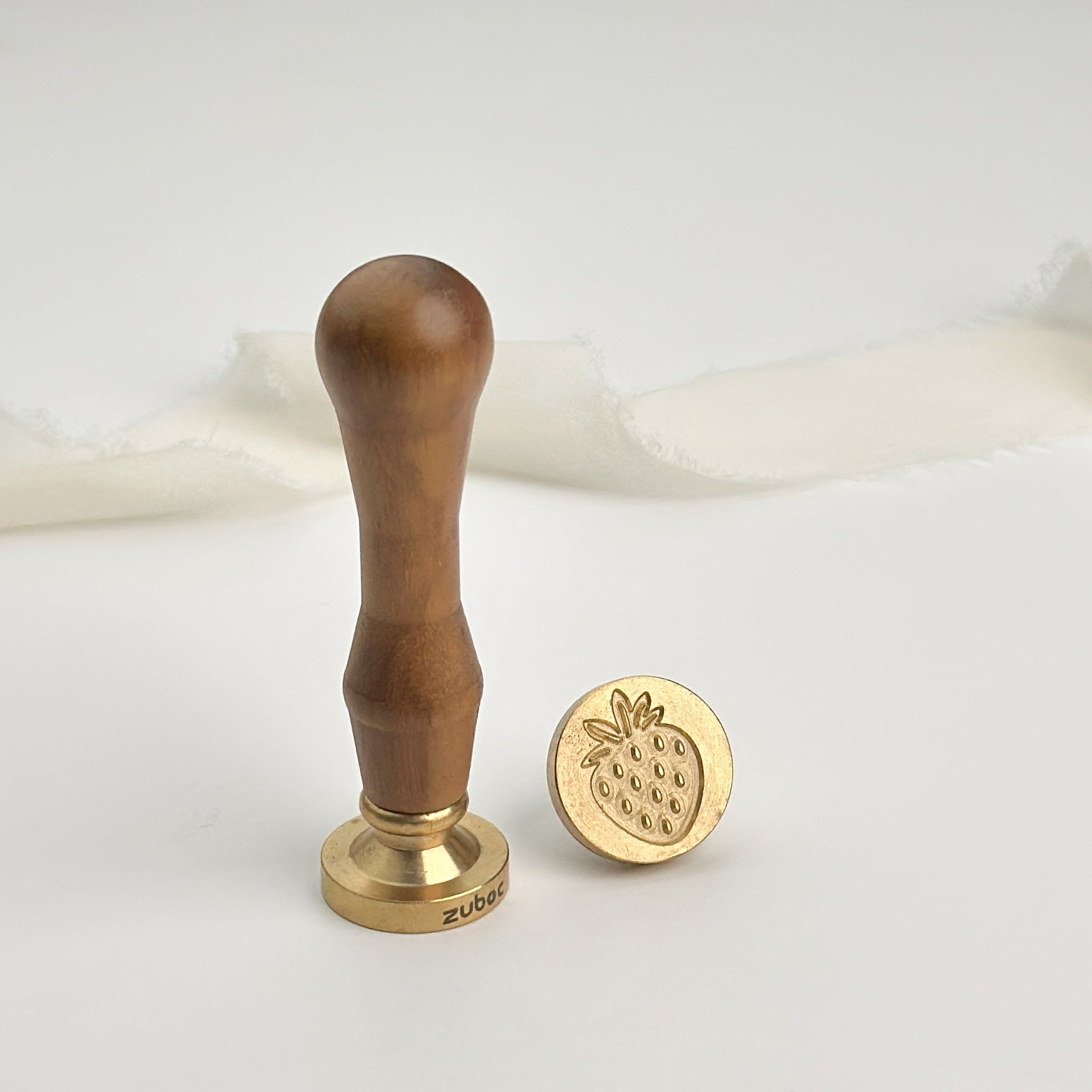 Strawberry Wax Stamp with Wooden Handle