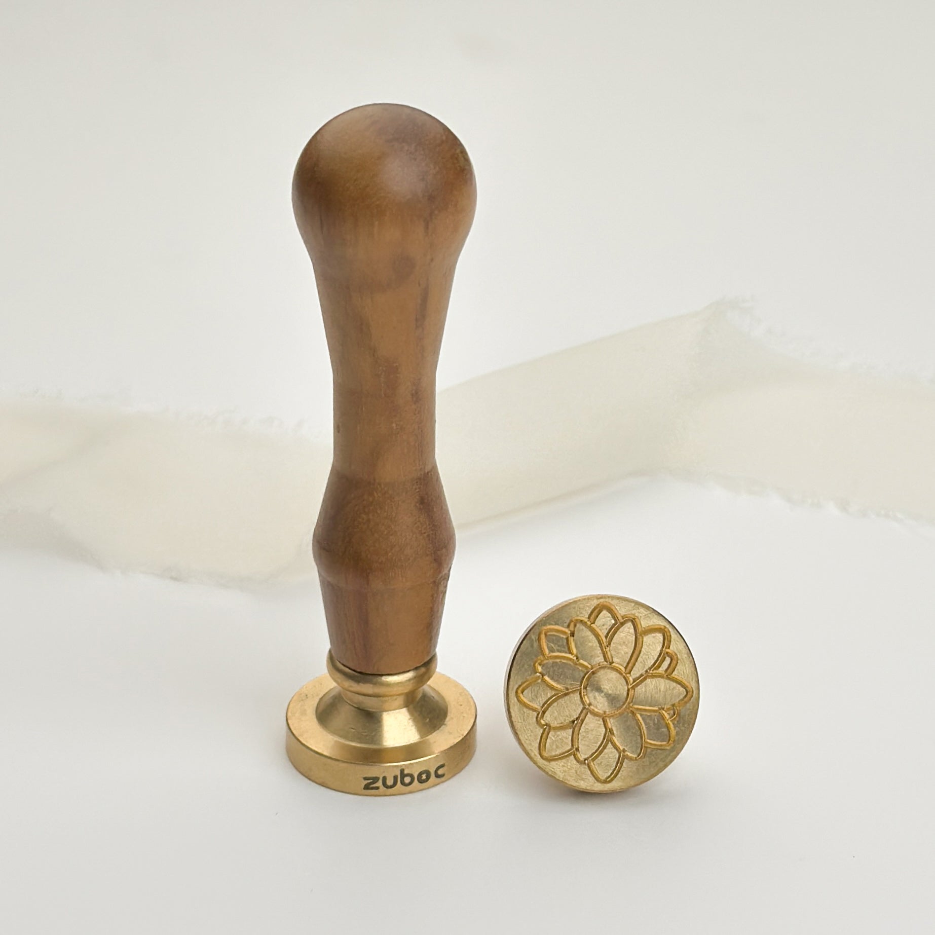 Sunflower Wax Stamp with Wooden Handle
