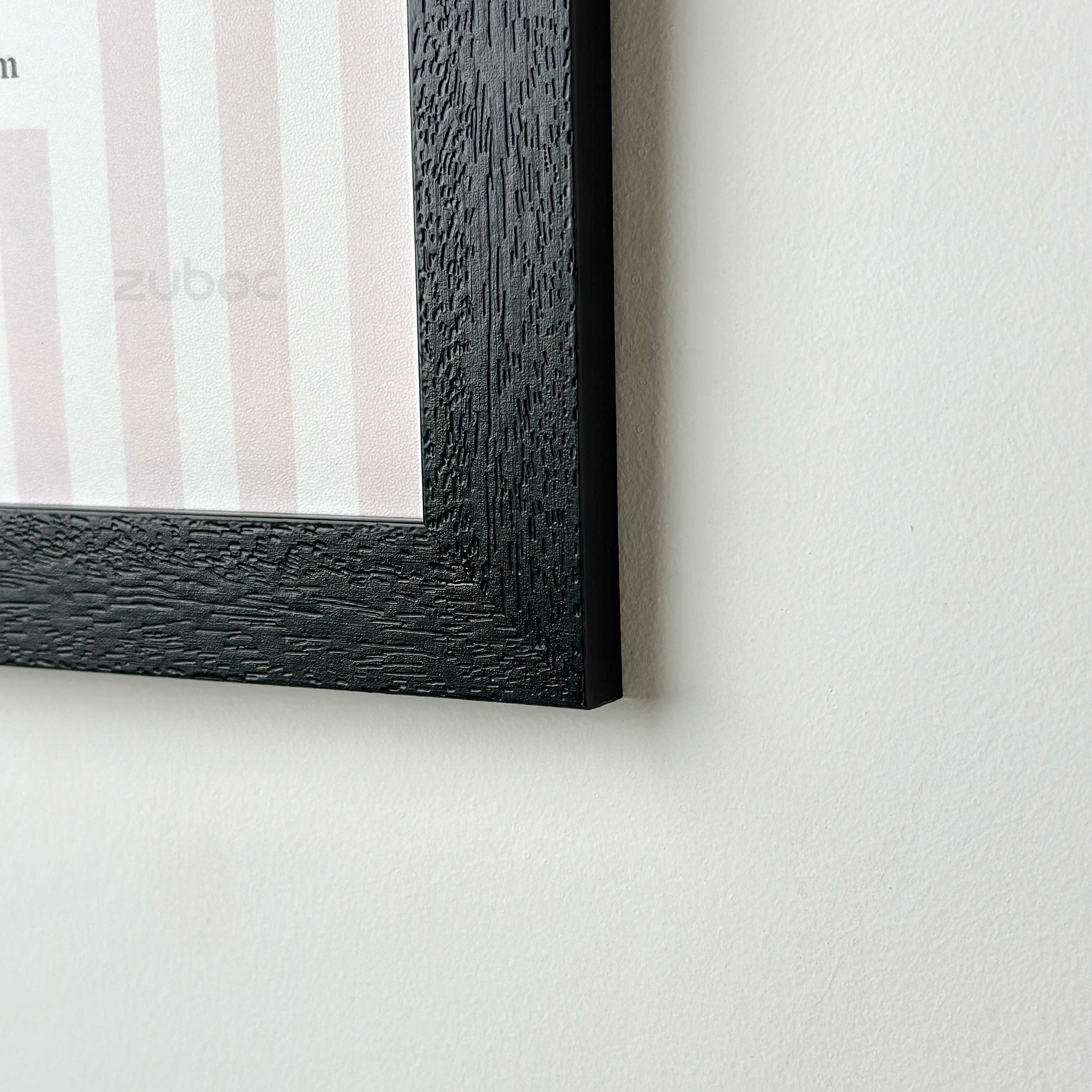 1” Textured Pitch Black Photo Frame (8x8”)