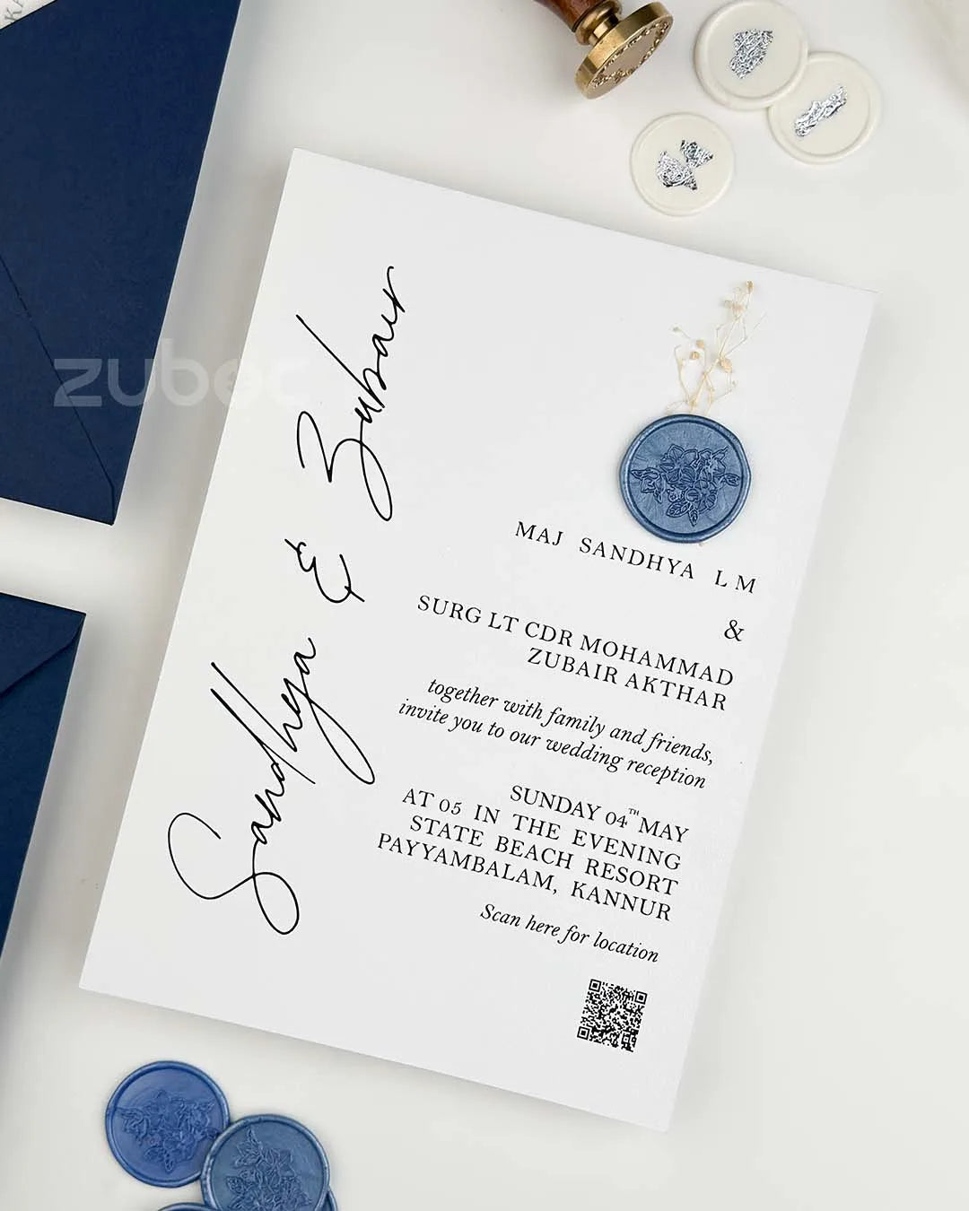 Customized The Moonlight Wedding Invitation Suite (Set of 50)