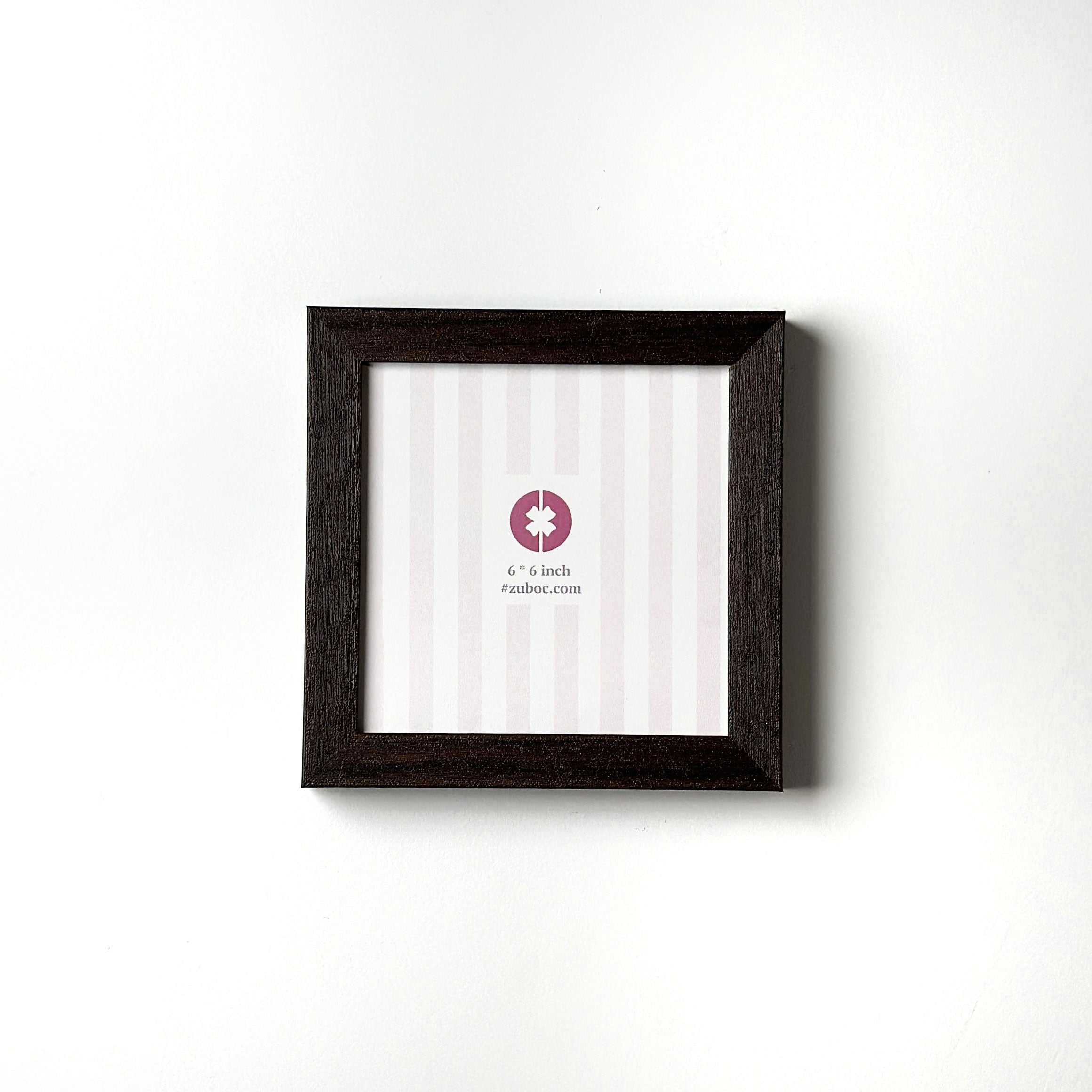 Thick Dark Brown Photo Frame (6x6”)