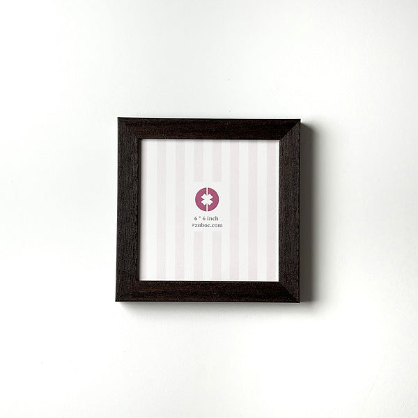 Thick Dark Brown Photo Frame (6x6”)