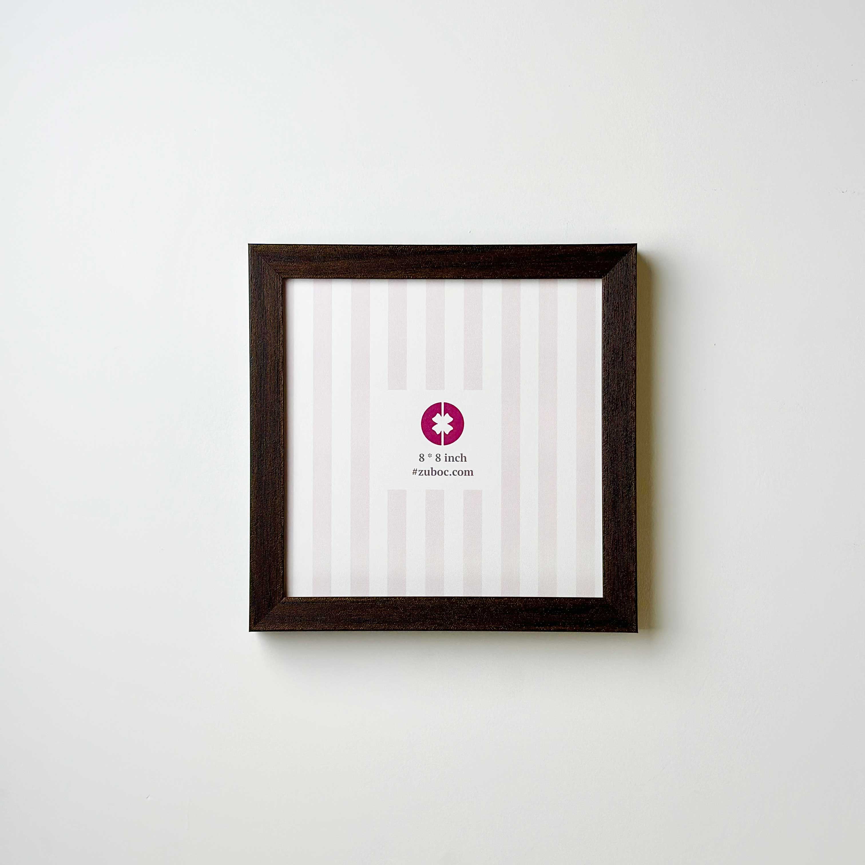 Thick Dark Brown Photo Frame (8x8”)