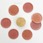 Tile Design Wax Stamp with Wooden Handle