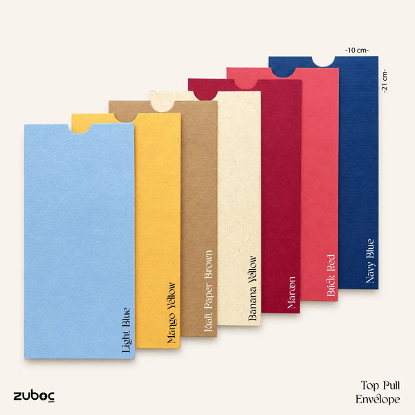 Top pull envelope (Set of 5) 21*10 cm