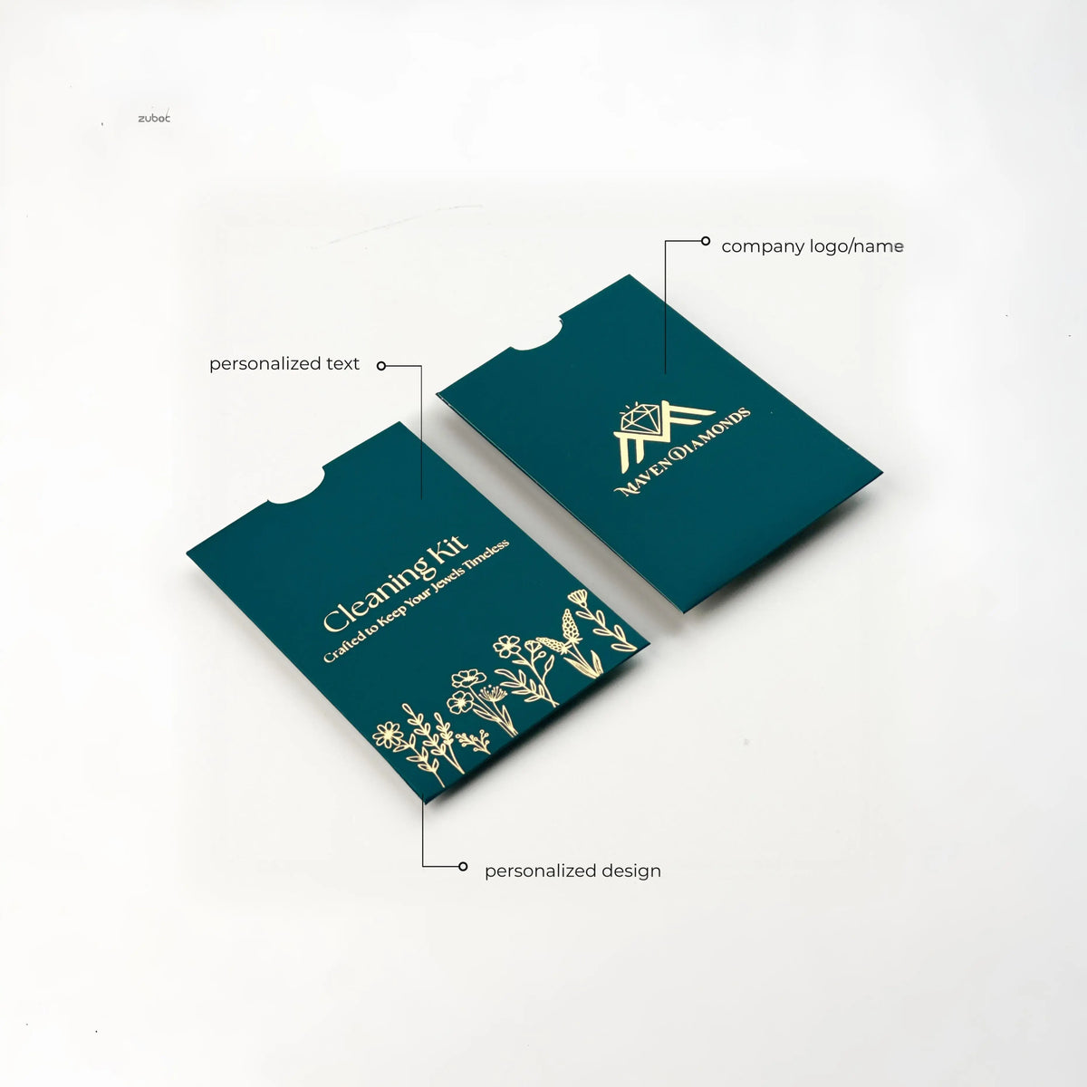 Personalised Gold Foil Envelope for Jewellers (Set of 50)