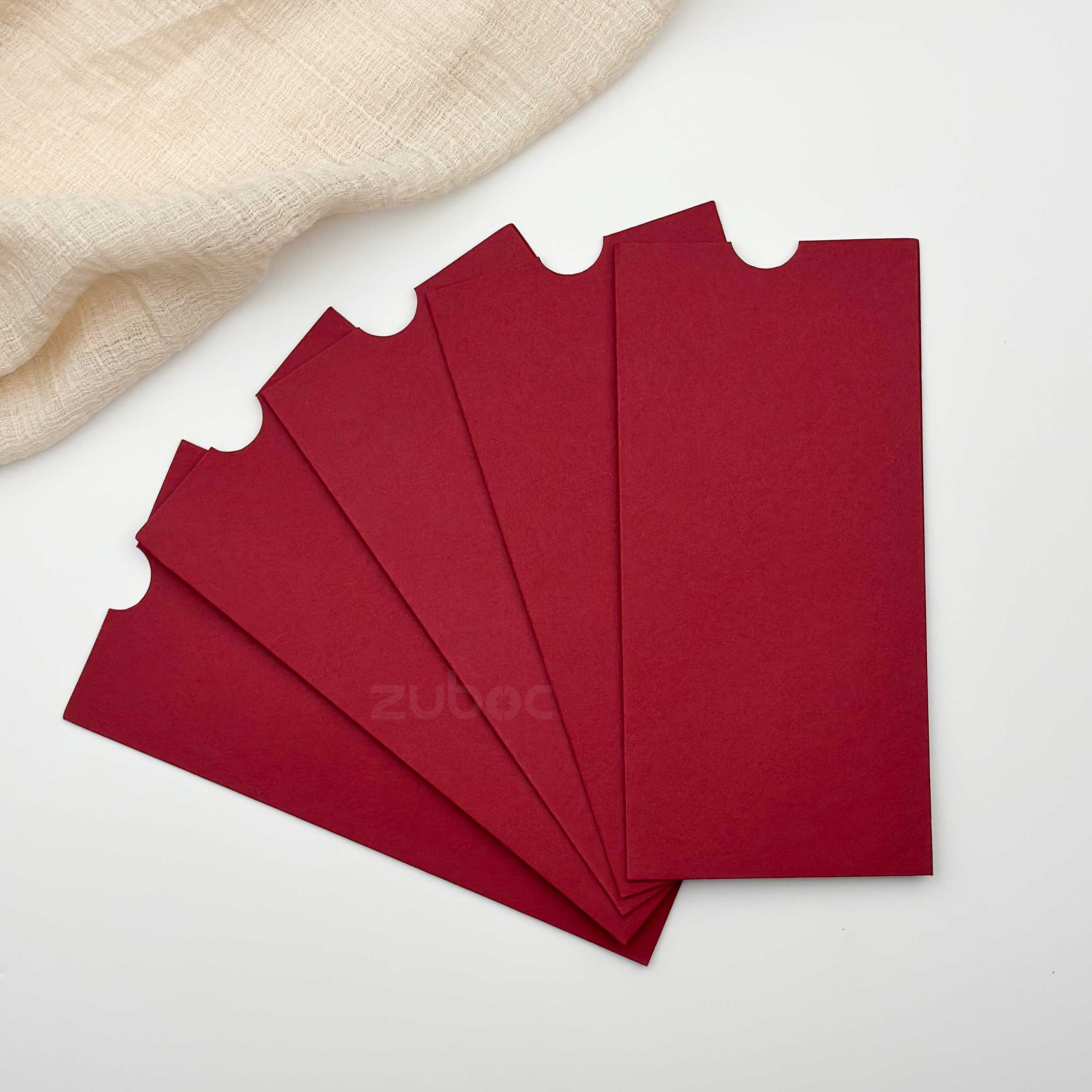 Rustic Top Pull Kraft Envelopes (Set of 5) | Zuboc