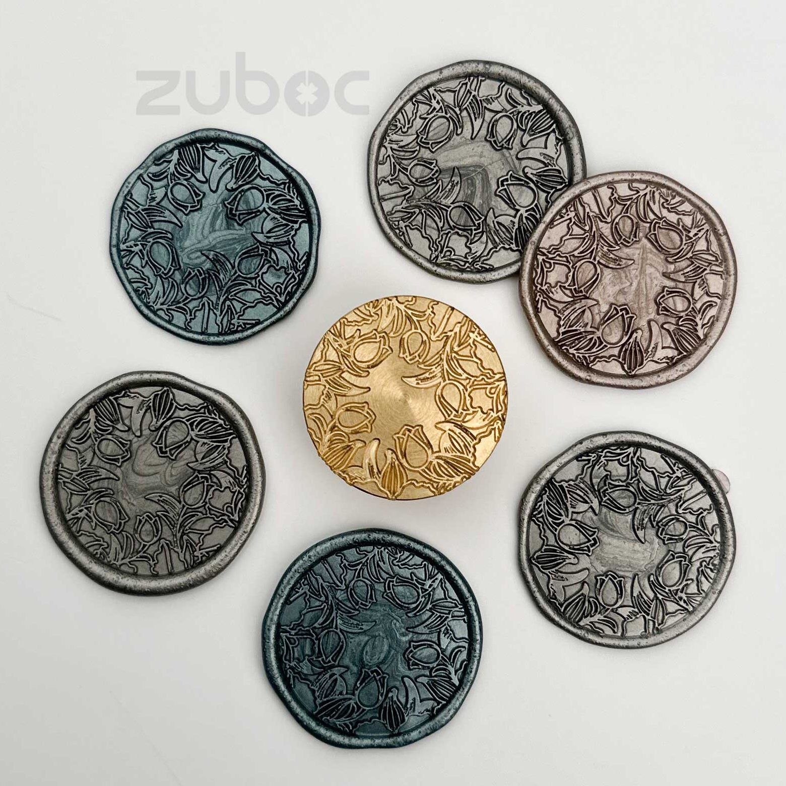 Brown wax stamp for handmade cards